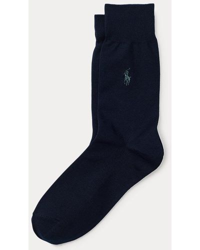 Polo Ralph Lauren Cotton-blend Dress Sock 2-pack - Blue