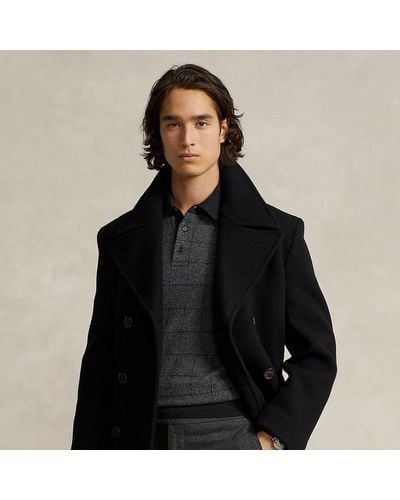 Ralph Lauren Polo Soft Tailored Wool-blend Car Coat - Black