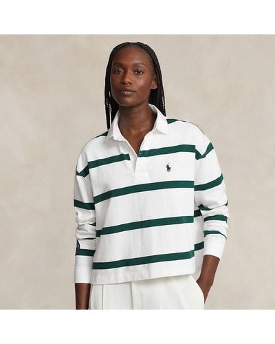 Polo Ralph Lauren Wimbledon Cropped Rubgy Shirt - Grey
