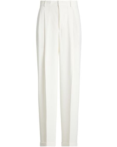 Polo Ralph Lauren Satin Wide-leg Trouser - White