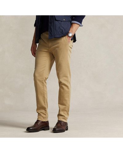 Polo Ralph Lauren Slim-Fit Stretch-Chinos in Strickoptik - Natur