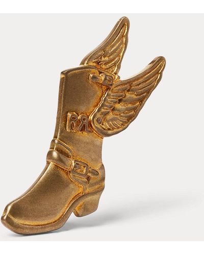 RRL Winged-boot Brass Pin - Natural