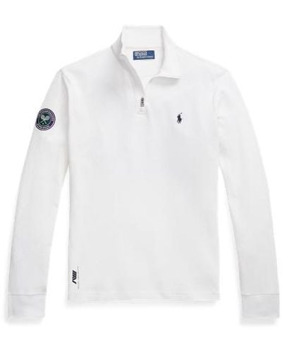 Polo Ralph Lauren Pullover Wimbledon aus CLARUS-Piqué - Weiß