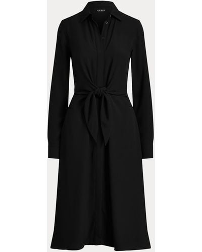 Ralph Lauren Vestido camisero de georgette - Negro