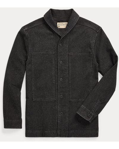 RRL Jaspe Denim Shirt Jacket - Black