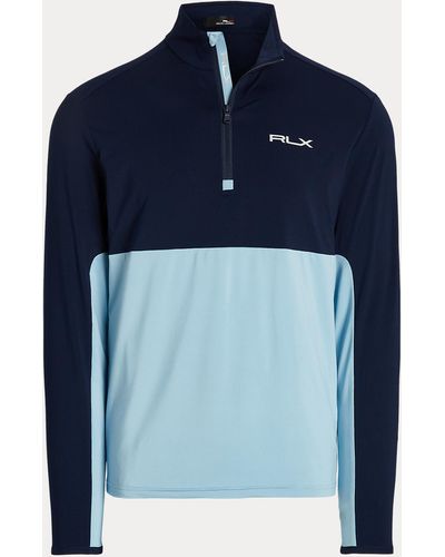 Ralph Lauren Stretch-jersey Pullover Met Kleurblokken - Blauw