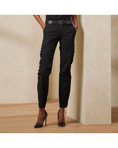 Ralph Lauren Collection Pantaloni Mitchell in twill di cotone - Nero