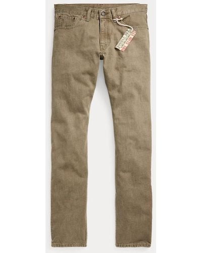 RRL Olijfgroene Slim Fit Jeans - Naturel