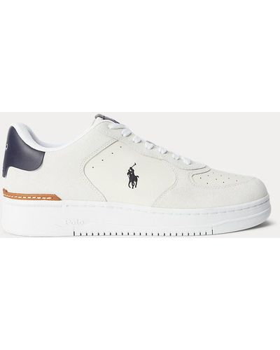 Polo Ralph Lauren Deportiva Masters Court de piel y ante - Blanco