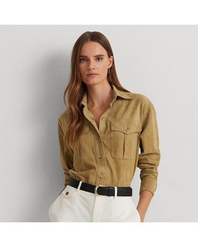 Lauren by Ralph Lauren Ralph Lauren Goat-suede Shirt - Green