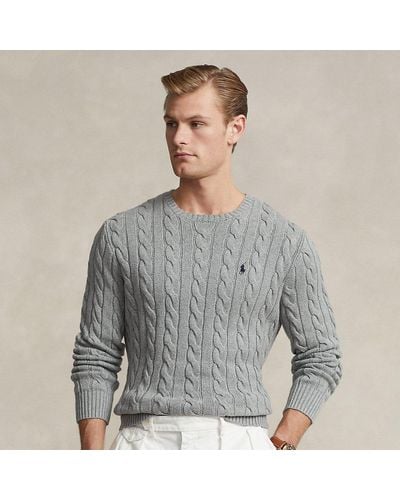 Ralph Lauren Cable-knit Cotton Sweater - Gray