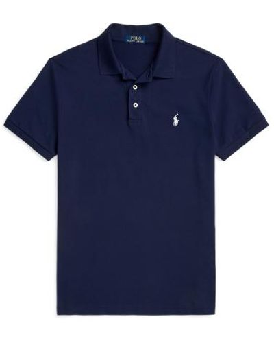 Polo Ralph Lauren Custom-Slim-Fit Piqué-Poloshirt - Blau