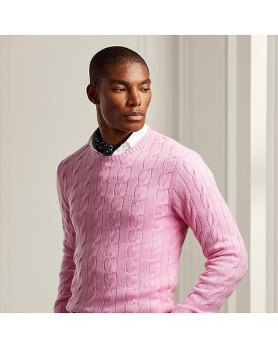 Ralph Lauren Purple Label Ralph Lauren Cable-knit Cashmere Sweater - Pink