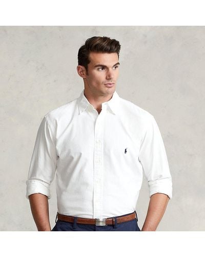 Polo Ralph Lauren Taglie Plus - Camicia Oxford tinta in capo - Bianco
