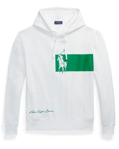 Polo Ralph Lauren Fleece-Kapuzenshirt mit Logo - Weiß