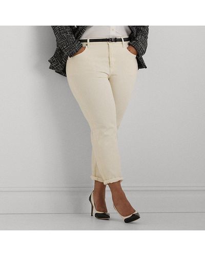 Lauren by Ralph Lauren Curve - Relaxed Tapered Ankle Jean - Natural