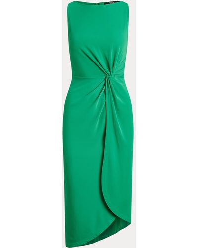 Ralph Lauren Ralph Lauren Twist-front Stretch Jersey Dress - Green