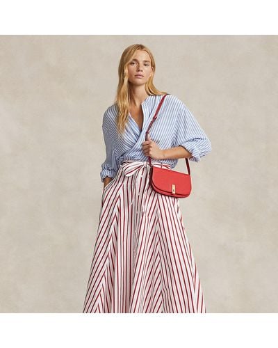 Polo Ralph Lauren Striped Cotton A-line Skirt - Blue