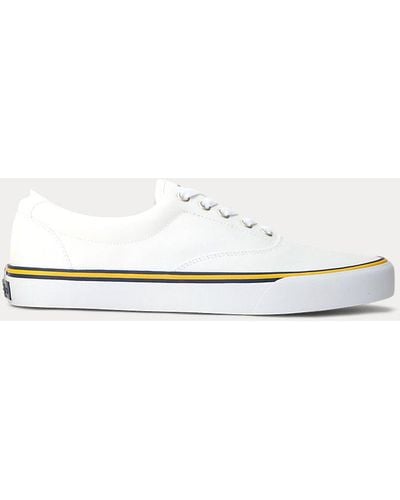 Polo Ralph Lauren Sneaker Keaton in tela lavata - Bianco