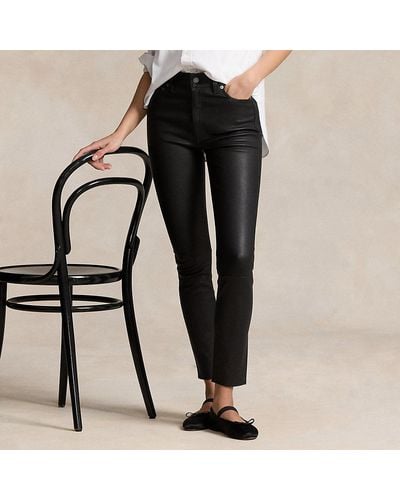 Ralph Lauren Pantalón Super Slim Fit Con 5 Bolsillos - Negro
