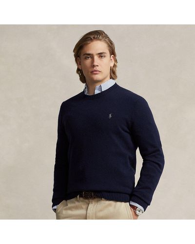 Polo Ralph Lauren Trui Van Wol En Kasjmier Met Ronde Hals - Blauw