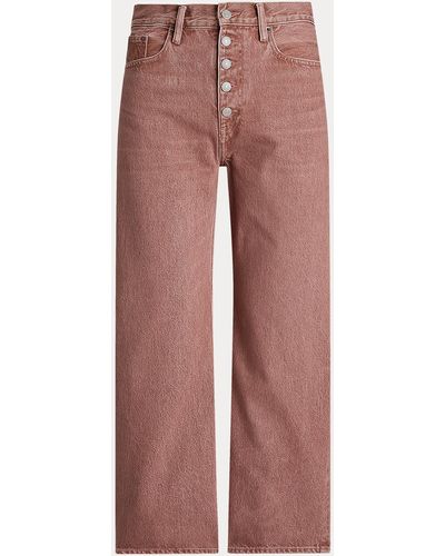 Polo Ralph Lauren Cropped Jeans Met Wijde Pijpen - Roze