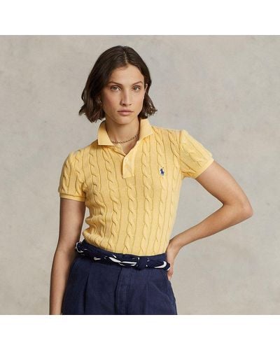 Ralph Lauren Cable-knit Polo Shirt - Yellow