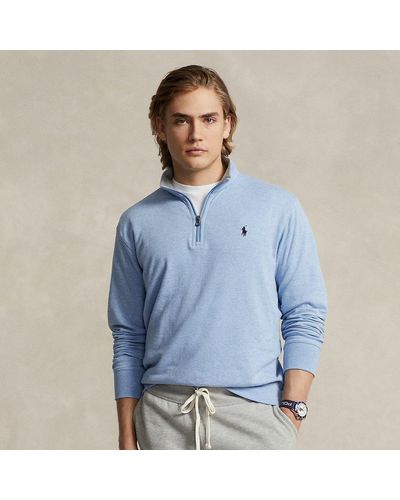 Polo Ralph Lauren Pullover in jersey con cerniera - Grigio