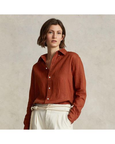 Polo Ralph Lauren Übergroßes Leinenhemd - Braun