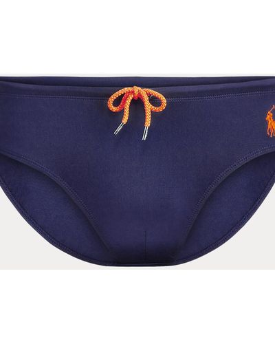 Polo Ralph Lauren Striped Swim Briefs - Blue