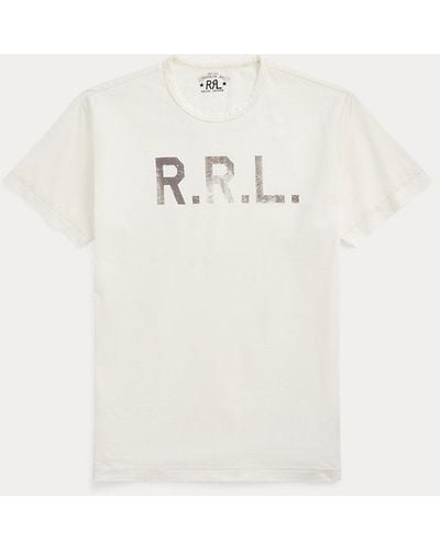 RRL Maglietta in jersey con logo - Grigio