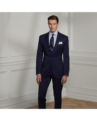 Ralph Lauren Purple Label Handgeschneiderter Anzug Gregory - Blau