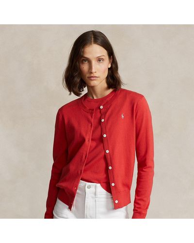 Polo Ralph Lauren Strickjacke aus Baumwollmischung - Rot