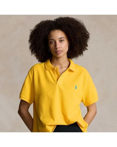Ralph Lauren Classic Fit Mesh Polo Shirt - Yellow