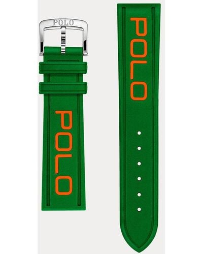 Polo Ralph Lauren Correa de reloj de goma Polo - Verde