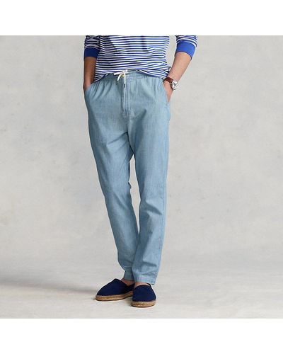 Ralph Lauren Polo Prepster Classic Fit Chambray Pant - Blue