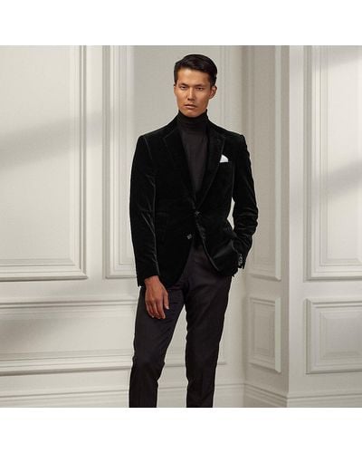 Ralph Lauren Purple Label Gregory Hand-tailored Velvet Jacket - Black