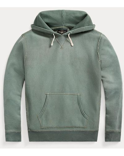 RRL Garment-dyed Fleece Hoodie - Green