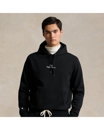 Ralph Lauren Logo Double-knit Hoodie - Black