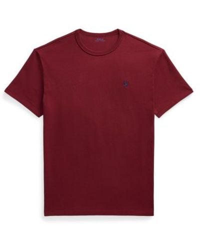 Polo Ralph Lauren Classic-Fit T-Shirt aus schwerem Jersey - Rot