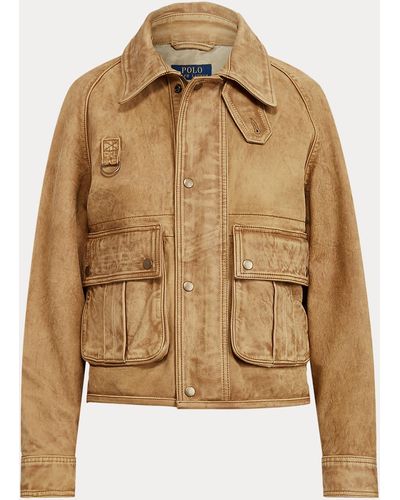 Polo Ralph Lauren Leather Utility Jacket - Brown