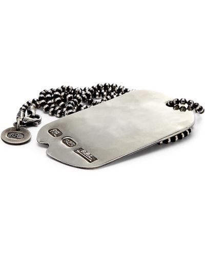 Ralph Lauren Silver Dog-tag Necklace - Metallic