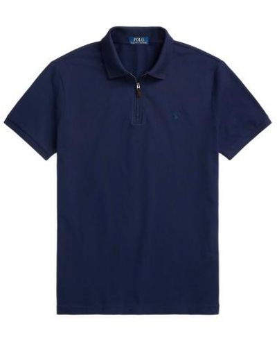 Polo Ralph Lauren Custom-Slim-Fit Piqué-Poloshirt - Blau