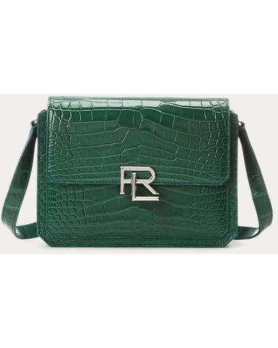 Ralph Lauren Collection Umhängetasche RL 888 aus Alligatorleder - Grün