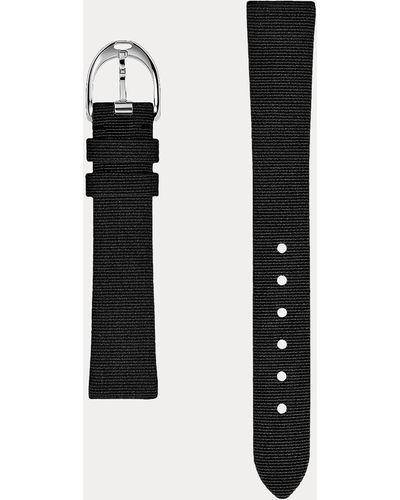 Ralph Lauren 15x13 Classic Grosgrain Horlogeband - Zwart