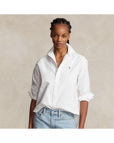 Ralph Lauren Relaxed Fit Cotton Oxford Shirt - White