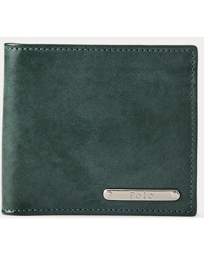 Polo Ralph Lauren Wimbledon Leather Billfold Wallet - Green
