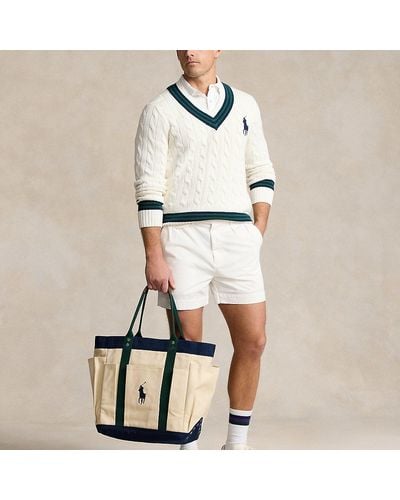 Polo Ralph Lauren Cabas utilitaire Wimbledon en toile - Neutre