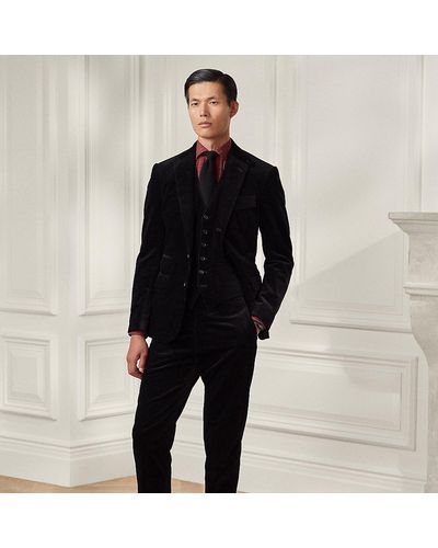 Ralph Lauren Purple Label Gregory Corduroy Suit Trouser - Black