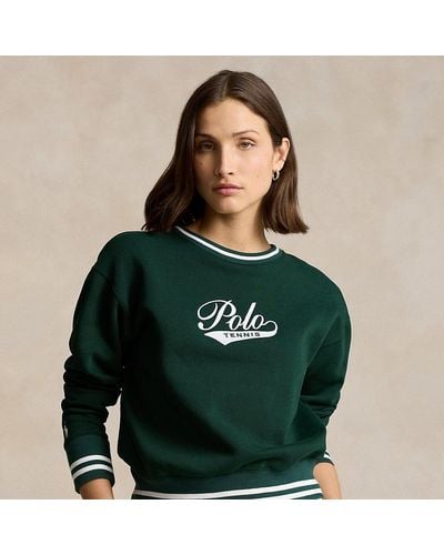 Polo Ralph Lauren Fleece Wimbledon Sweatshirt Met Logo - Groen